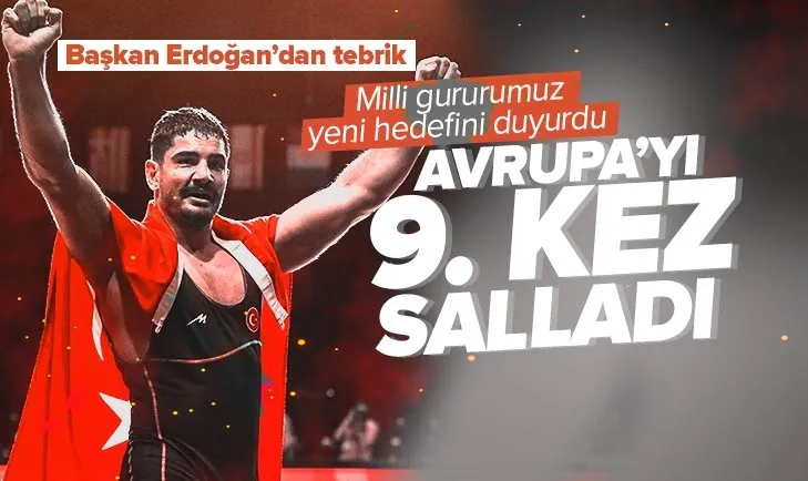 Milli güreşçi Akgül, Avrupa’yı 9. kez salladı