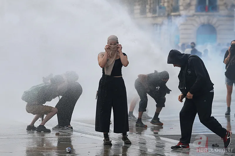 Fransa'da sokaklar yangın yeri! Protestolar ülkeyi kilitledi 2