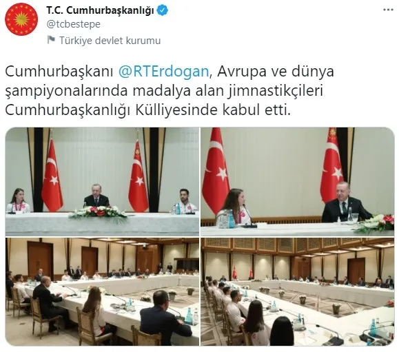 Son dakika: Başkan Recep Tayyip Erdoğan, milli sporcuları kabul etti - 3
