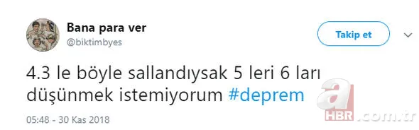 Deprem Twitter'da TT listesine girdi... İşte ilk yorumlar 5