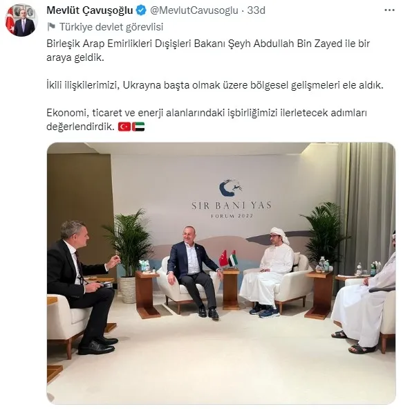 disisleri-bakani-mevlut-cavusoglundan-bae-aciklamasi-1667588933672.jpg Dışişleri Bakanı Mevlüt Çavuşoğlu'ndan BAE açıklaması: İş birliğimizi ilerletecek adımları ele aldık - 1