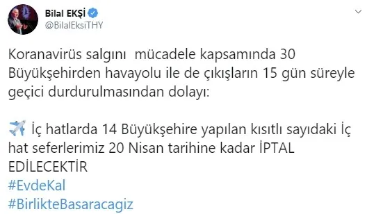 THY koronavirüse karşı yeni önlemleri duyurdu