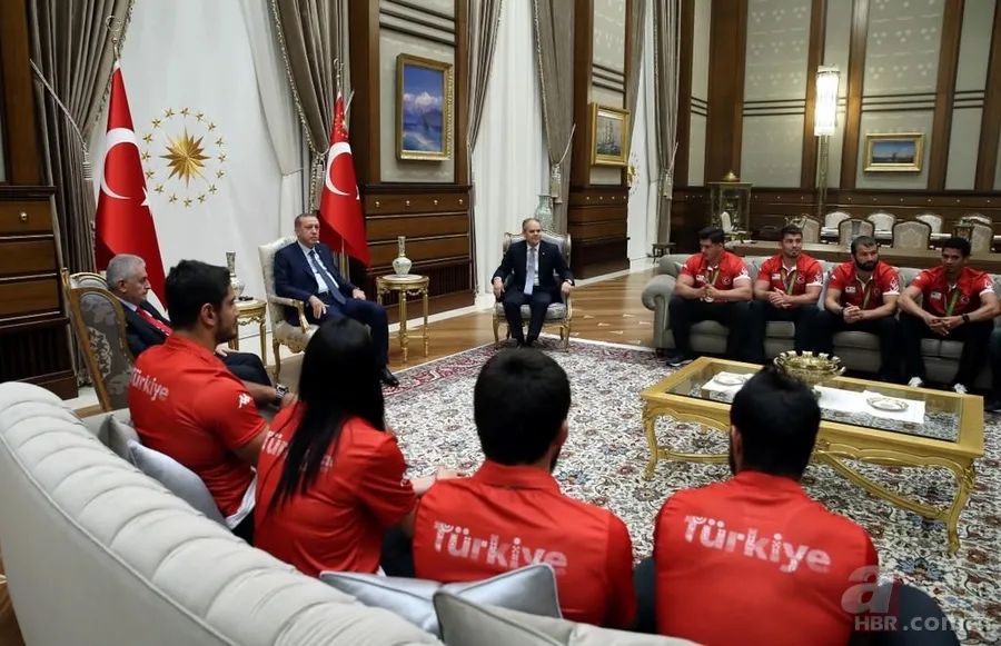 Erdoğan, Rio 2016 Olimpiyat Oyunlarında madalya kazanan Türk sporcuları kabul etti 14