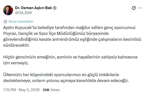 chpli-baskandan-skandal-karar-babasina-kizdi-milli-karateciyi-kulupten-kovdu-1778004983799.jpg Bakan Bak'tan belediyenin kulübüyle ilişiği kesilen milli karateciye ilişkin açıklama