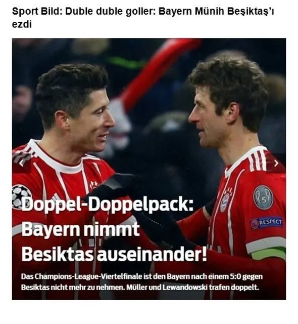 Alman basını Bayern Münih - Beşiktaş maçı için ne yazdı?