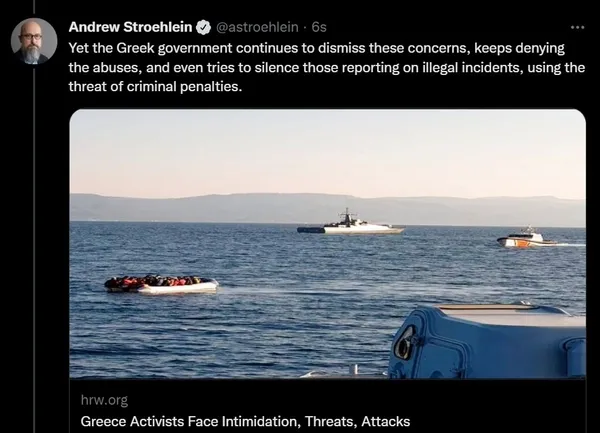 Andrew Stroehlein AB’nin göçmenlere zulmeden Yunanistan’ı nasıl kanunsuzca kolladığını anlattı