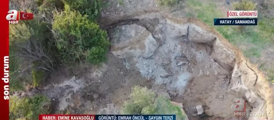 Samandağ'da deprem sonrası dev yarıklar oluştu! İşte A Haber’in özel görüntüleri 15