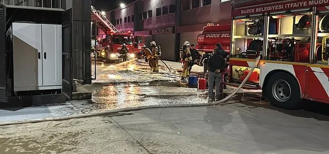 Düzce’de fabrika alevlere teslim oldu!