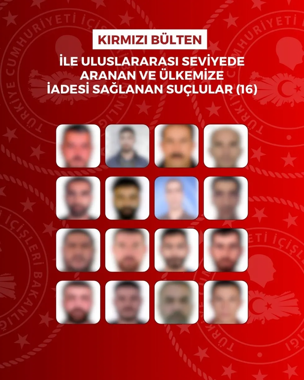 Kırmızı bülten ve ulusal seviyede aranan 60 suçlu Türkiye’ye getirildi - 1