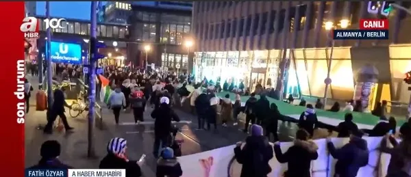 Dünya Gazze için ayakta! A Haber Filistin’e destek gösterilerini İngiltere, Fransa ve Almanya’dan aktardı