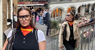 Burak Özçivit’in biricik eşi Fahriye Evcen’den Londra pozları