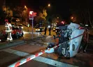 Otomobille çarpışan minibüs devrildi: Yaralılar var