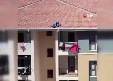 Elazığ’da fırtınada çatı tadilatı korkuttu