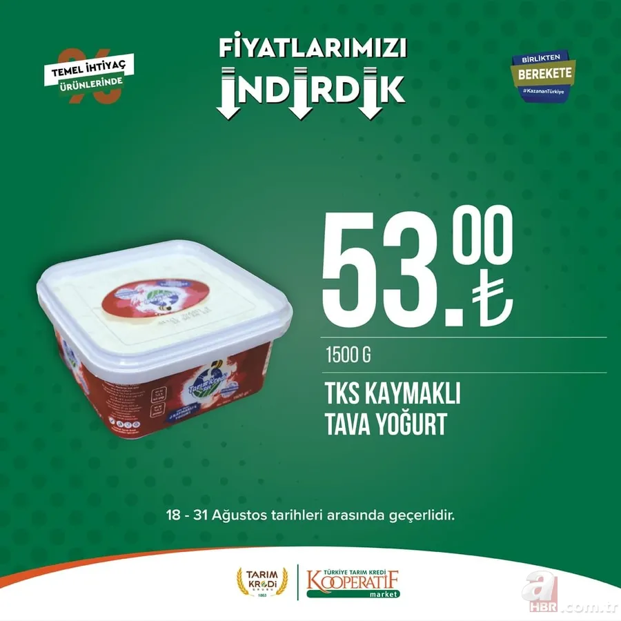 Yeni ürünleri görenler kapıda kuyruk oldu! Tarım Kredi Market listeyi güncellendi! 30'lu yumurta 68.50, Tereyağı 89.90, 40'lı tuvalet kağıdı 168.90 TL... 19