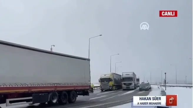 Kar yağışı kazayı beraberinde getirdi! Bolu Dağı Tüneli Ankara - İstanbul yönü ulaşıma kapandı