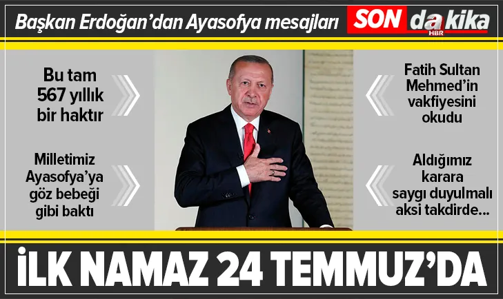 Başkan Erdoğan ulusa sesleniyor