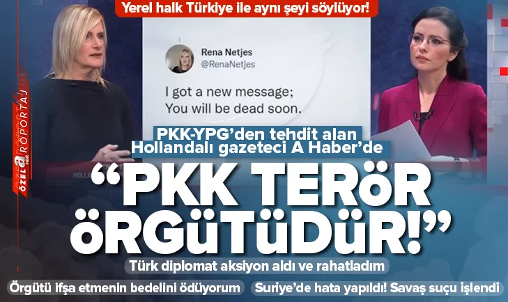 PKK-YPGden tehdit alan gazeteci A Haberde
