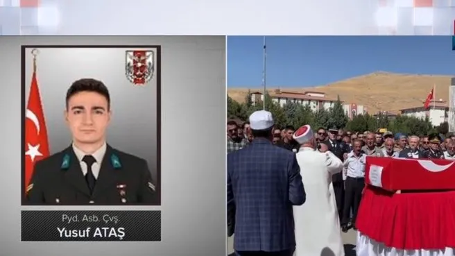 Türkiye şehidini uğurluyor! Şehit Astsubay Yusuf Ataş için tören düzenlendi