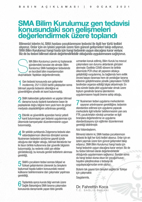 saglik-bakani-fahrettin-kocadan-sma-aciklamasi-bilimin-gosterdigi-her-yolu-cocuklarimizin-tedavisi-icin-kullanacagiz-1610207715757.jpg Sağlık Bakanı Fahrettin Koca'dan SMA açıklaması! "Bilimin gösterdiği her yolu çocuklarımızın tedavisi için kullanacağız" - 6