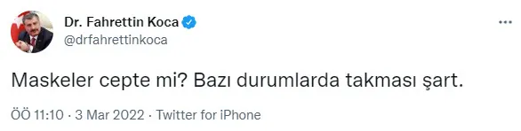 Son dakika: Sağlık Bakanı Fahrettin Koca'dan maske mesajı! Takması şart - 1