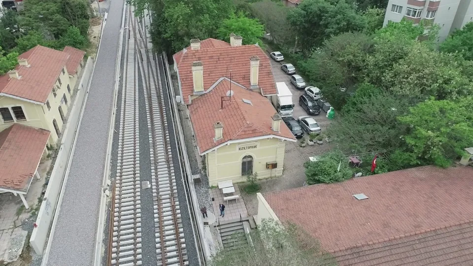 Yüksek Hızlı Tren projesi havadan görüntülendi