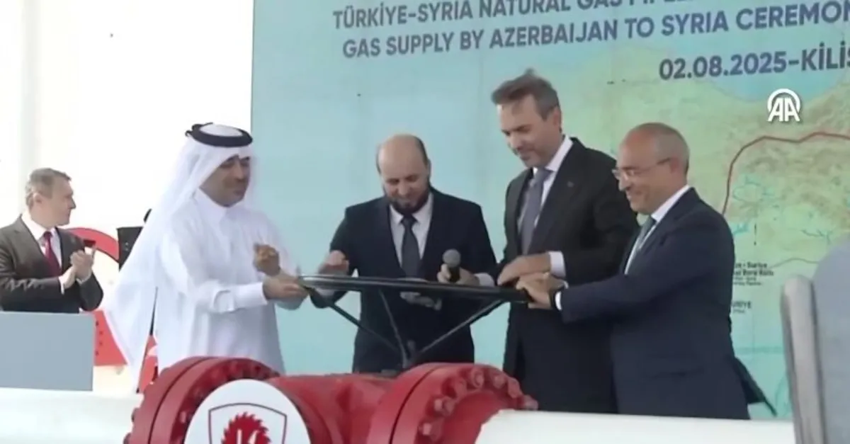 Türkiye'den Suriye'ye ilk doğal gaz akışı