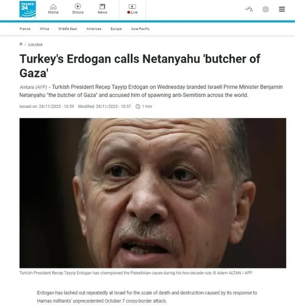 Başkan Erdoğan’ın Gazze Kasabı Netanyahu sözleri dünya basınında