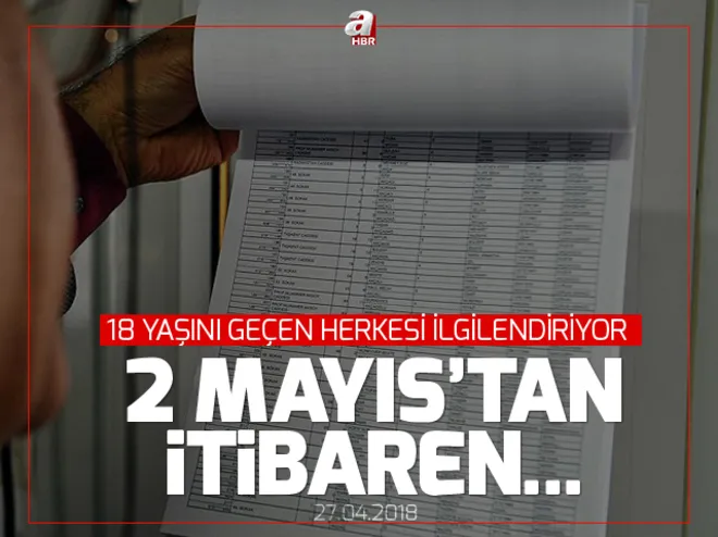 24 Haziran seçimleri seçmen kütükleri askıya çıkıyor