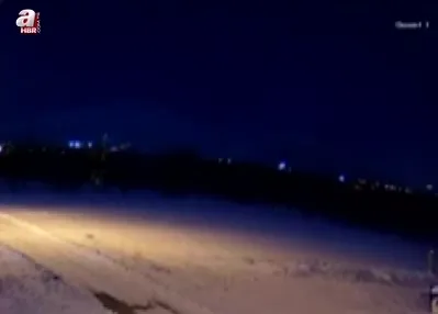 Meteorun düşme anı kamerada