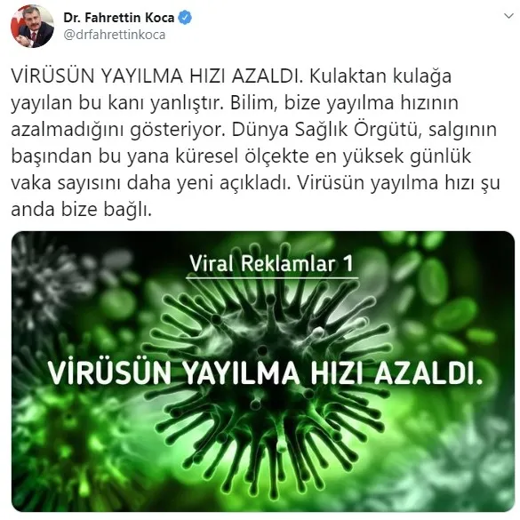 Sağlık Bakanı Fahrettin Koca'dan flaş koronavirüs açıklaması - 1