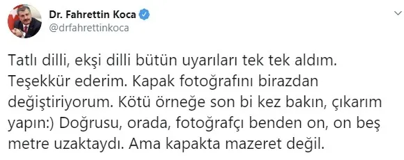 Sağlık Bakanı Fahrettin Koca kapak fotoğrafını değiştirdi - 1