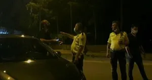 Alkollü sürücüden polise sitem