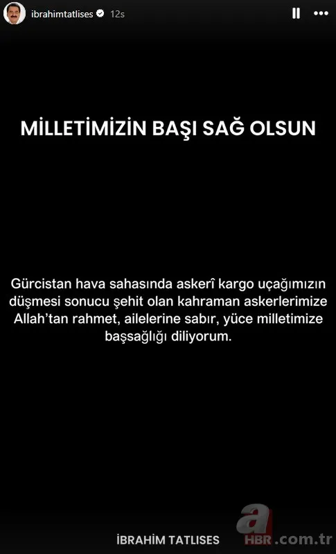 Başımız sağ olsun! Ünlülerden şehit olan askerlerimiz için taziye mesajları 9