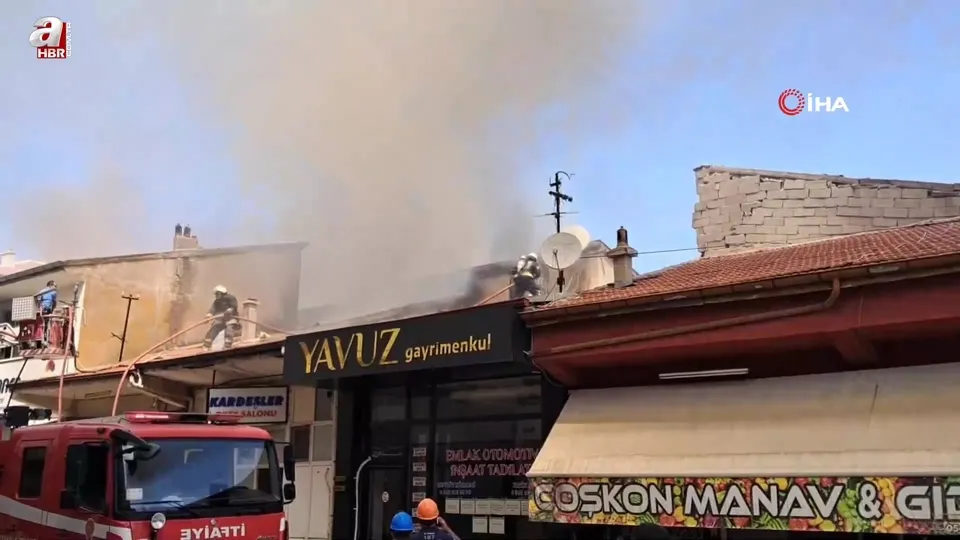 Karaman’da çatı yangını korkuttu