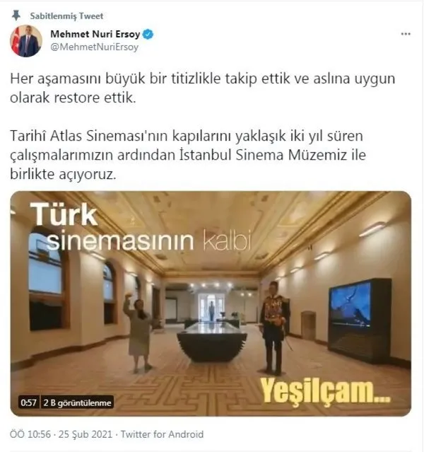 Tarihi Atlas Sineması yeniden açılıyor! Yeşilçam yıldızlarından büyük destek - 1