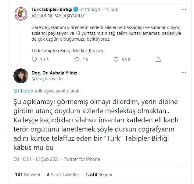 Son dakika: Türk Tabipler Birliği PKK’lı teröristlerin yaralarını sardı! Tepkiler çığ gibi büyüyor: TTB kapatılmalı