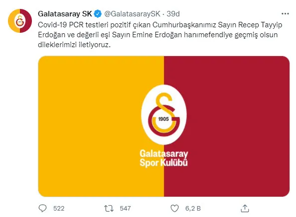 Başkan Recep Tayyip Erdoğan ve Emine Erdoğan’a sanat ve spor dünyasından geçmiş olsun mesajları