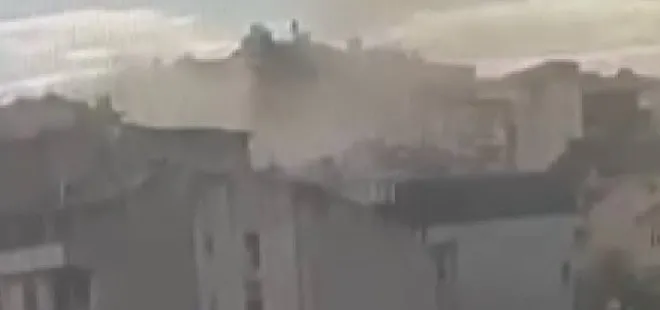 Son dakika: Üsküdar’da 5 katlı binadaki patlama anı kamerada
