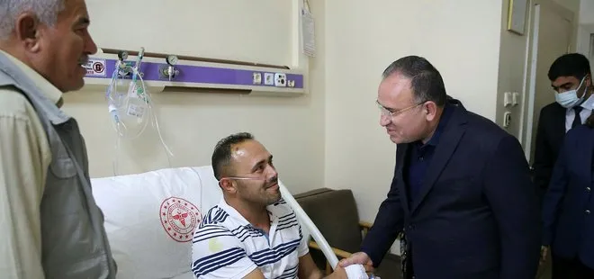 Son dakika: Adalet Bakanı Bekir Bozdağ’dan yaralı kurtulan madencilere ziyaret