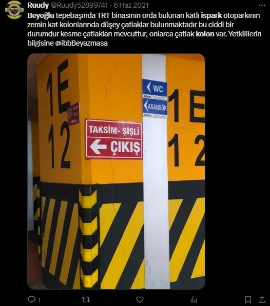 beyoglunda-panik-anlar-isparkin-kolanlari-catladi-otopark-baslatildi-1735154698453.jpeg Bir sosyal medya kullanıcısının 6 Haziran 2021 tarihinde İBB'yi uyardığı paylaşım (Foto: ahaber.com.tr)