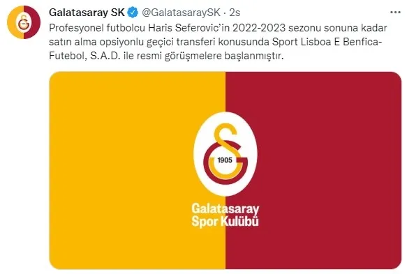 Galatasaray’dan SON DAKİKA transfer açıklaması: Haris Seferovic...