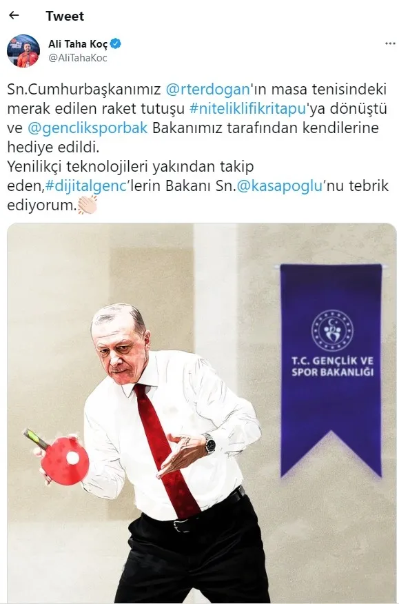 Başkan Erdoğan'ın raket tutuşu NFT'ye dönüştürüldü - 2