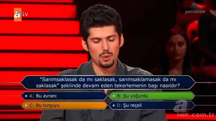 Milyoner'e damga vuran yarışmacı: Bu soruda elenmek marifet ister! ''Onur öğrencisi olarak mezun oldum'' dedi ama...