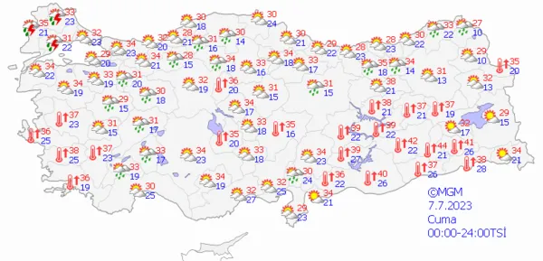 1688582599836.png Yağışlı hava geri dönüyor! Çok sayıda ile Meteoroloji'den son dakika uyarısı! İstanbul Ankara İzmir hava durumu... - 5