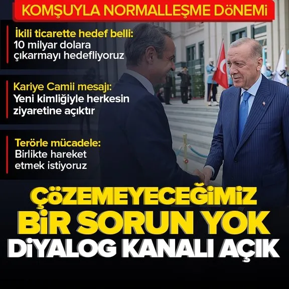 Ankara’da kritik zirve! Başkan Erdoğan’ın konuğu Yunanistan Başbakanı Miçotakis! İşte masadaki konular...