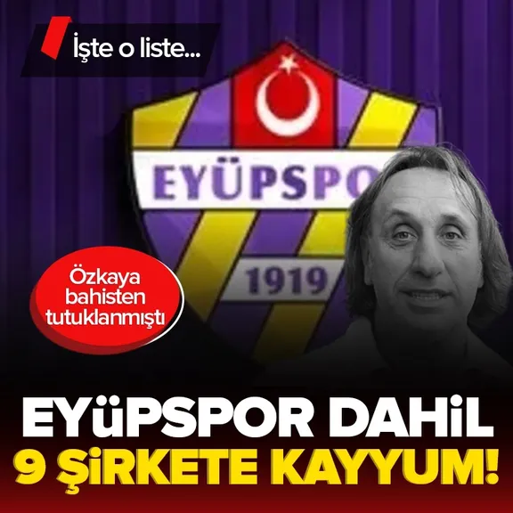 Eyüpspor dahil 9 şirkete kayyum atandı!