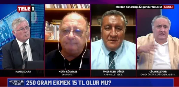 TELE 1’de ekmek üzerinden algı operasyonu! Türk milletine hakaret eden Cihan Kolivar yine sahnede: Ekmek 15 lira olacak yalanı