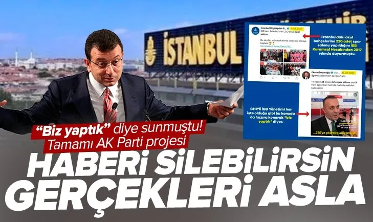 CHP’li Ekrem İmamoğlu Biz yaptık dediği projelerin haberini İBB sitesinden sildirdi! Yalanı ortaya çıktı