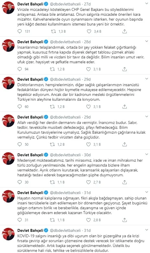 MHP Genel Başkanı Devlet Bahçeli’den Kemal Kılıçdaroğlu’na flaş yanıt