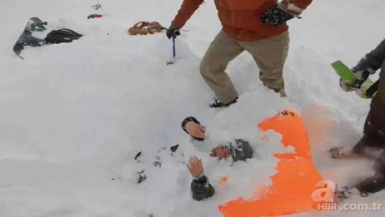 Çığ altında kalan kadın kayakçılar böyle kurtarıldı 6